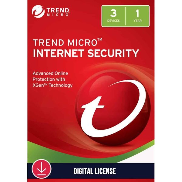 TREND MICRO Internet Security 3 PCs | 1 Year - Digital Licence
