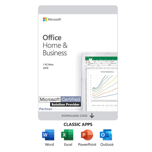 Microsoft Office Home and Business 2019 1 Device Windows 1011 PC Mac Key Card SoftwareHUBs