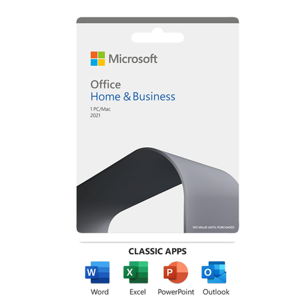 Microsoft Office Home and Business 2021 1 Device Windows 10,11 PC-Mac Key Card - SoftwareHUBs