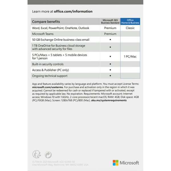 Microsoft Office Home and Business 2021 pour MacOS 1 Caractéristiques du Mac 4
