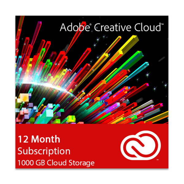 Adobe Creative Cloud All Apps (1-Year Prepaid Subscription) - 1 User for 2 Devices Win & Mac, Unlimited Device for IOS & Android Included 1TB 100GB Cloud Storage by SOFTWAREHUBS