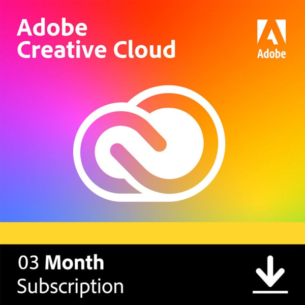 Adobe Creative Cloud All Apps 3 Months Prepaid Card Subscription 1 User for 2 Devices Win Mac IOS Android PIC by SOFTWAREHUBS
