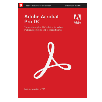 Adobe Acrobat Pro DC ( Professional DC ) - One 1- Year Subscription - Windows, Mac OS by SOFTWAREHUBS