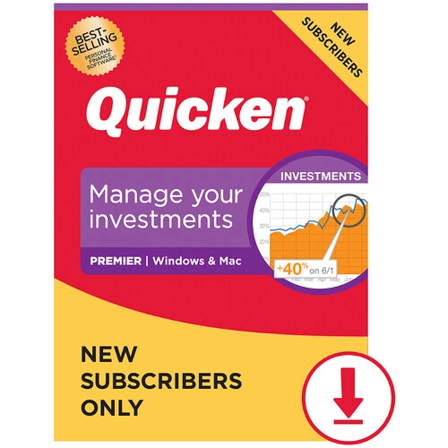 Intuit Quicken 2021 Premier Edition für Windows &amp; Mac - 1-Jahres-Abonnement (elektronischer Download)