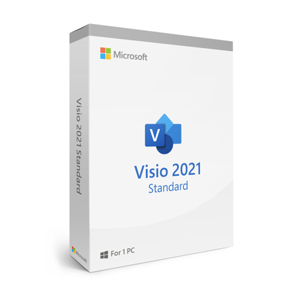 Microsoft Visio Standard 2021 for Windows - Retail License, One-time Purchase, 1 PC
