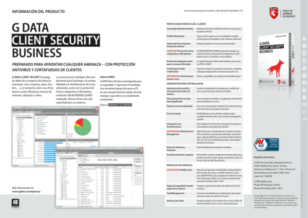 G DATA Client Security Business - Presentación