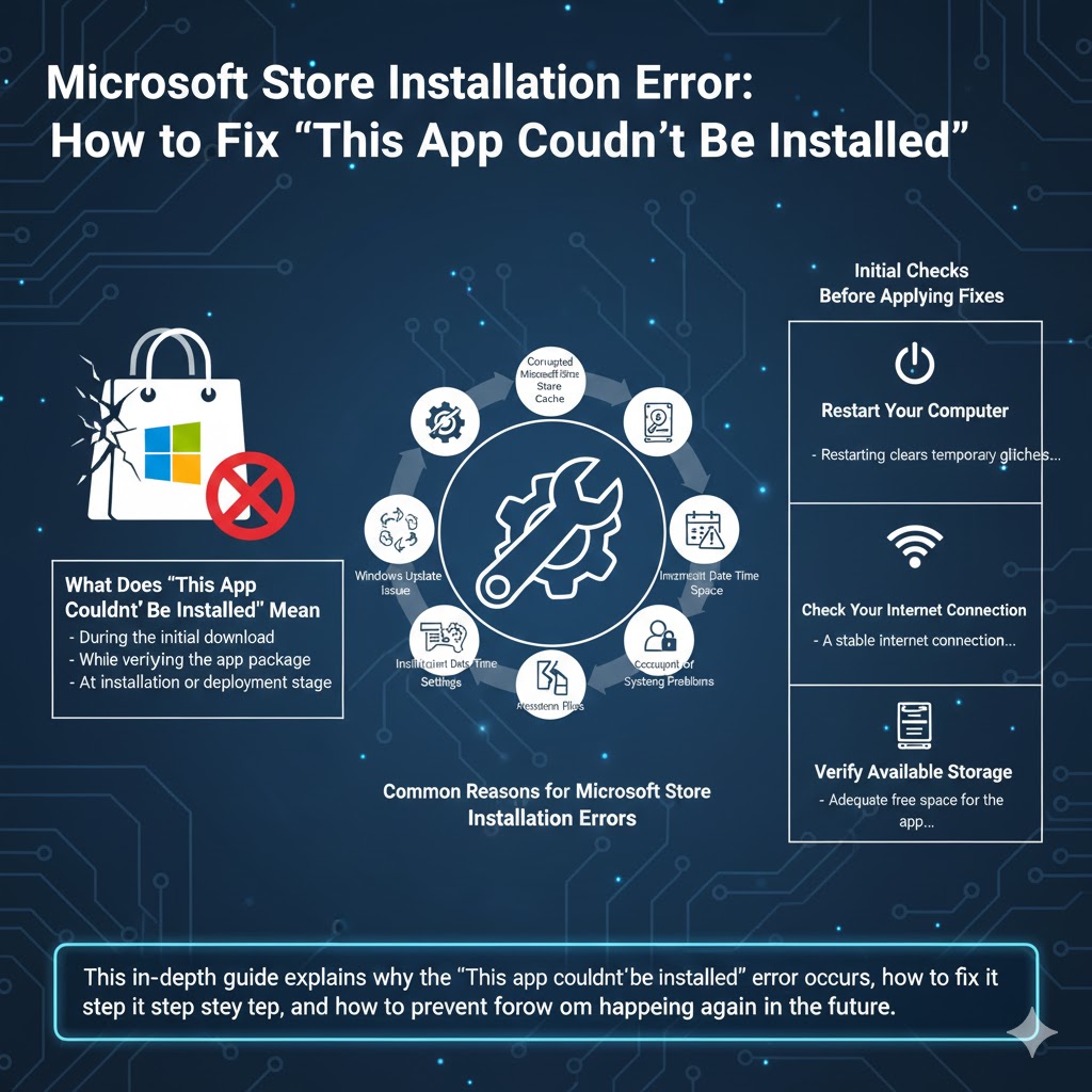 Microsoft Store Installation Error: How to Fix “This App Couldn’t Be Installed” - 2026 4 Microsoft Store Installation Error