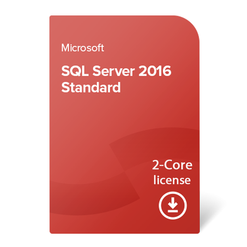 Microsoft SQL Server 2016 Standard 2 Core License, Download MFG Part 7NQ-00217 Microsoft SQL Server 2016 Standard 2 Core License, Download MFG Part 7NQ-00217