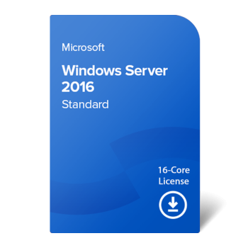 Microsoft Windows Server 2016 Standard - 16 Core License, Instant Download, MFG Part 9EM-00052