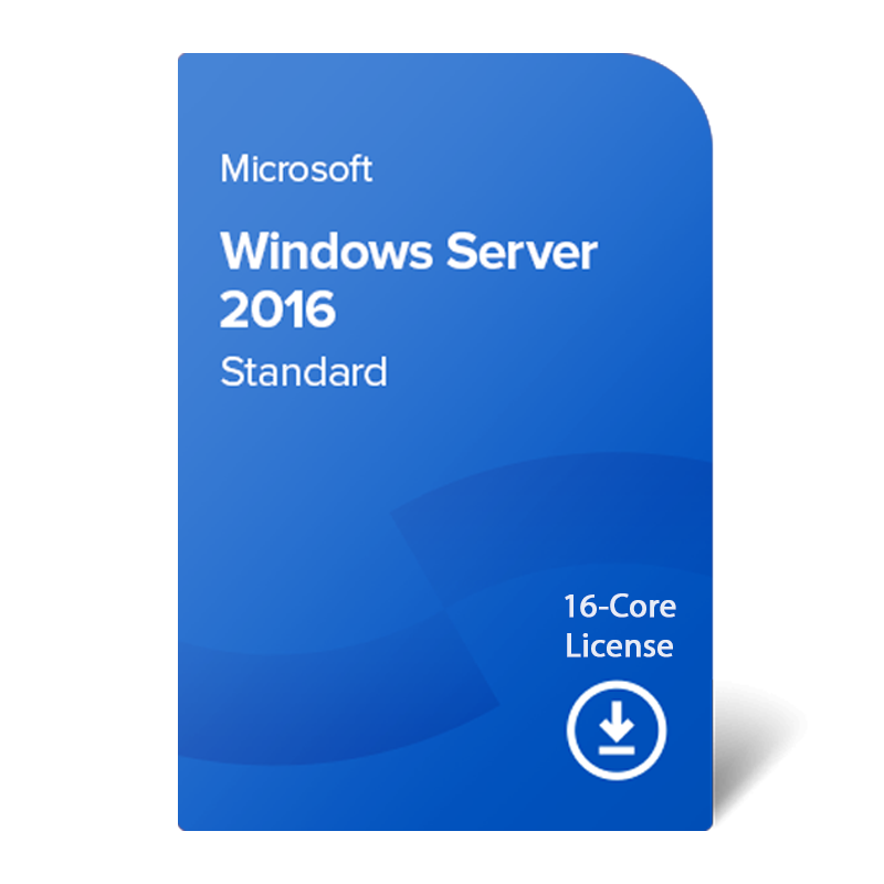 Microsoft Windows Server 2016 Standard - 16 Core License, Instant Download, MFG Part 9EM-00052 Microsoft Windows Server 2016 Standard 16 Core License Instant Download MFG Part 9EM 00052