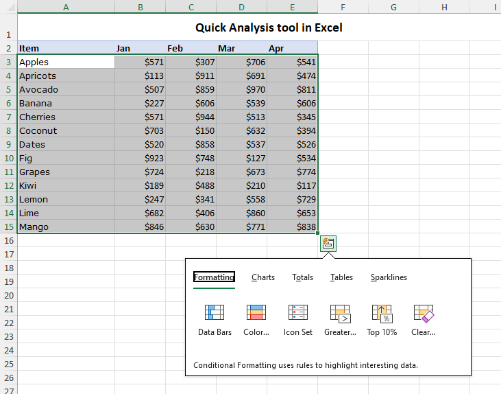 Excel Quick Analysis Feature: Effortlessly Optimize Data Analysis – 2024