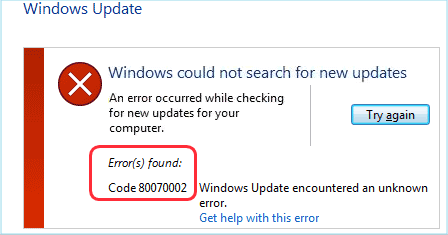 Resolve Feature Update Error 0x80070002 for Windows 10 Version 1903