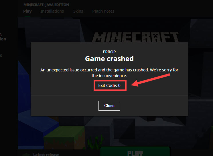 Resolving Minecraft Crash with Exit Code 0
