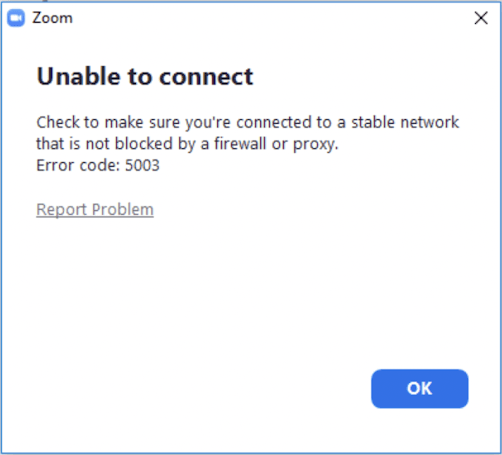 Zoom Error Code 5003: How to Fix the “Unable to Connect” Issue