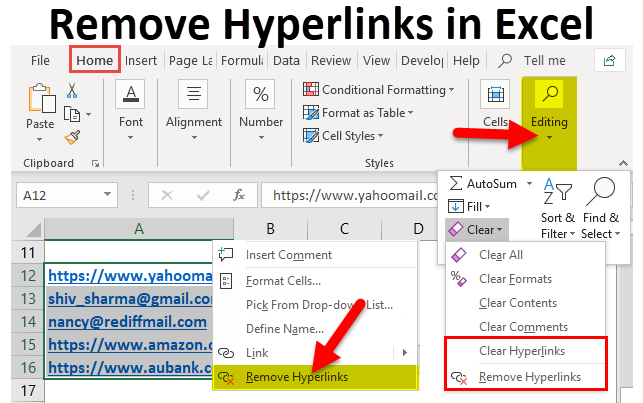 How to Bulk Remove Hyperlinks from Excel Worksheets – 2024