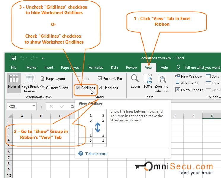 Ways to Hide or Remove Gridlines in Excel – 2025
