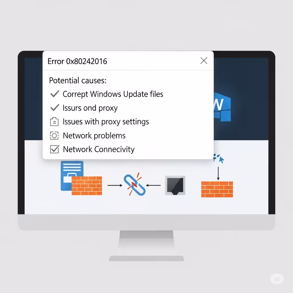 Fixing Windows Error 0x80242016: Installation Failed