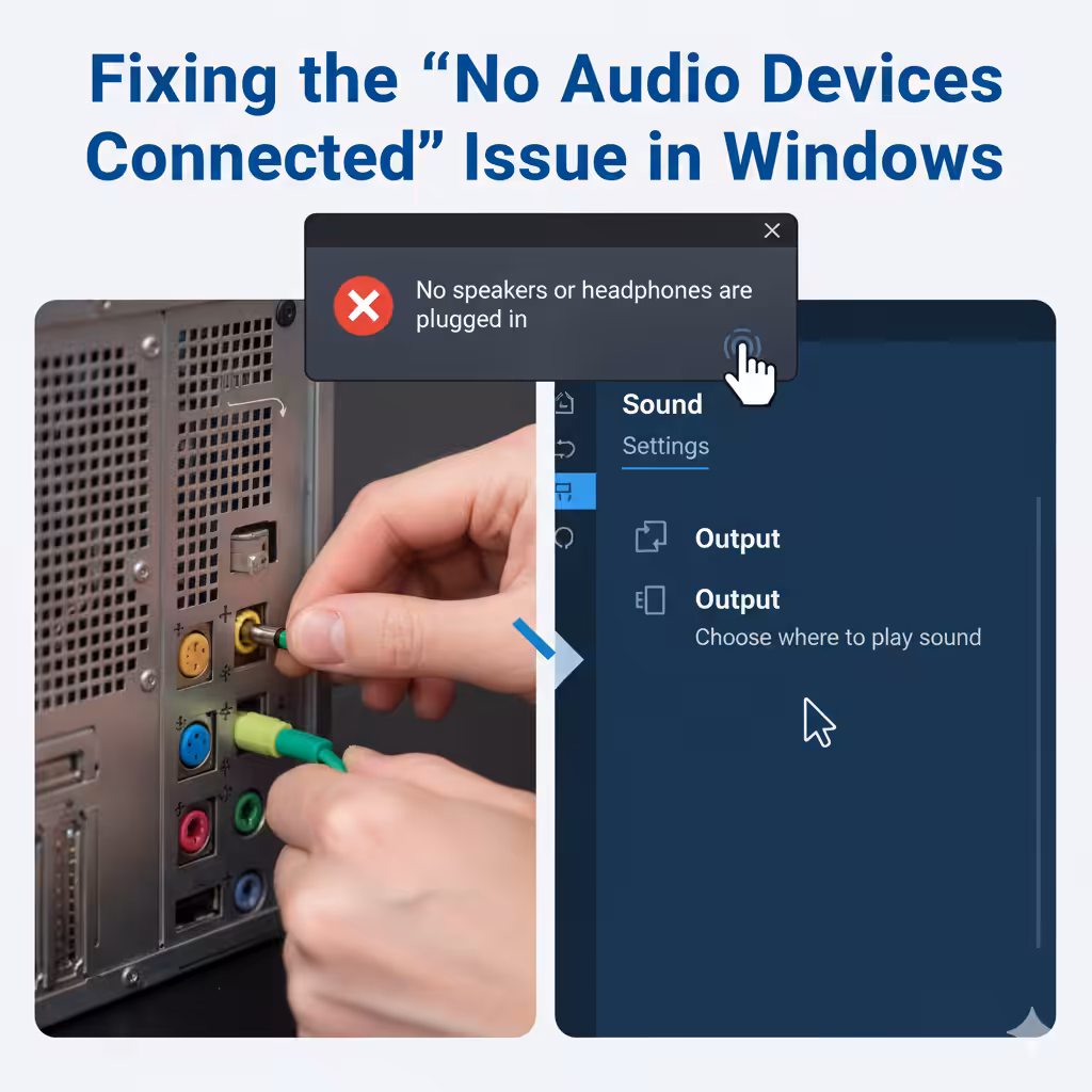 Fixing the “No Audio Devices Connected” Issue in Windows – 2025