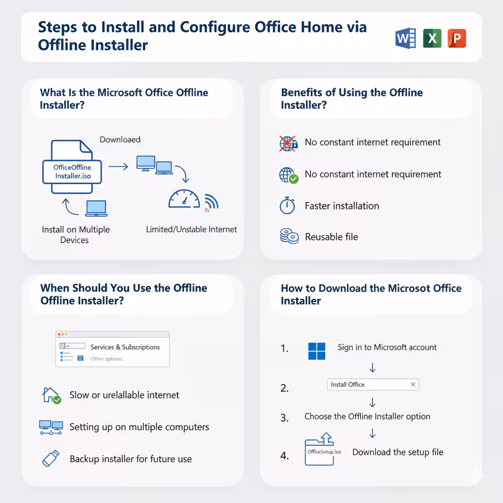 Steps to Install and Configure Office Home via Offline Installer – 2025