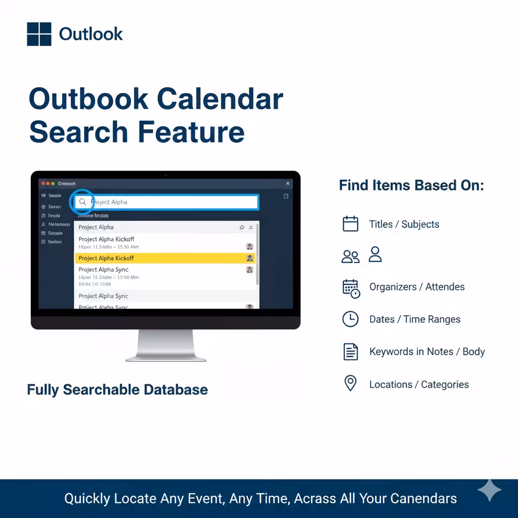 How to Quickly Search for Meetings and Events in Outlook Calendar – 2025