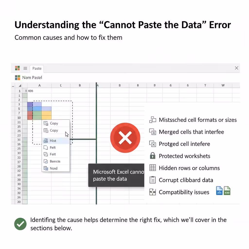 Top Solutions to Resolve the “Excel Cannot Paste the Data” Issue – 2025