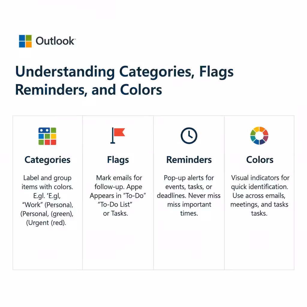 How to Manage Outlook Emails with Categories, Colors, and Reminders – 2025