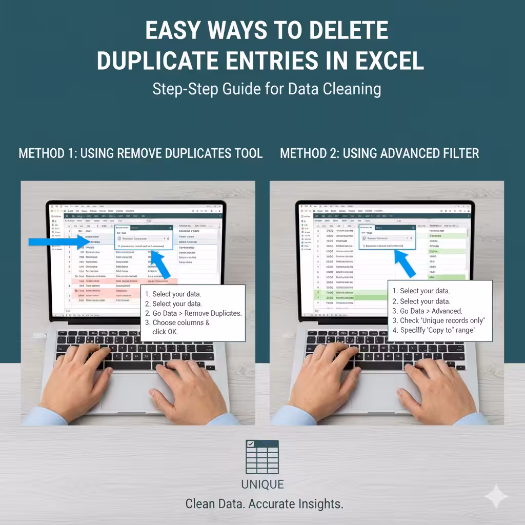 Easy Ways to Delete Duplicate Entries in Excel – 2025
