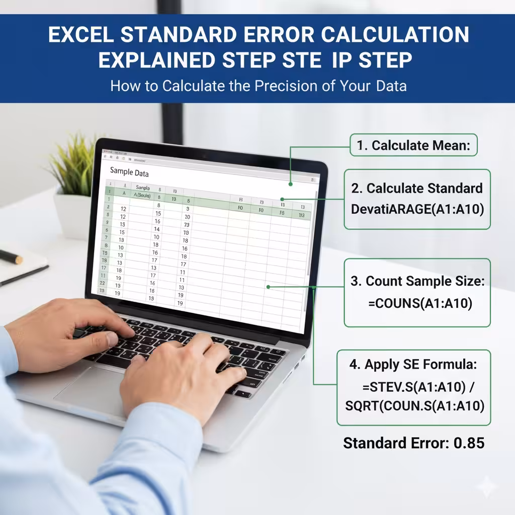 Excel Standard Error Calculation Explained Step by Step – 2025