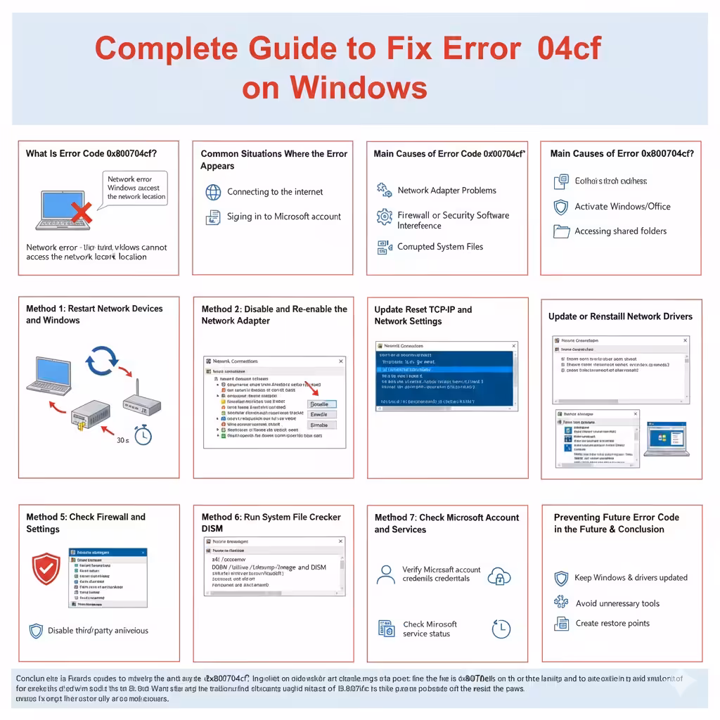 Complete Guide to Fix Error 0x800704cf on Windows – 2025