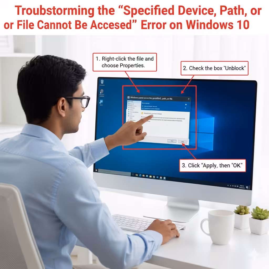 Troubleshooting the “Specified Device, Path, or File Cannot Be Accessed” Error on Windows 10