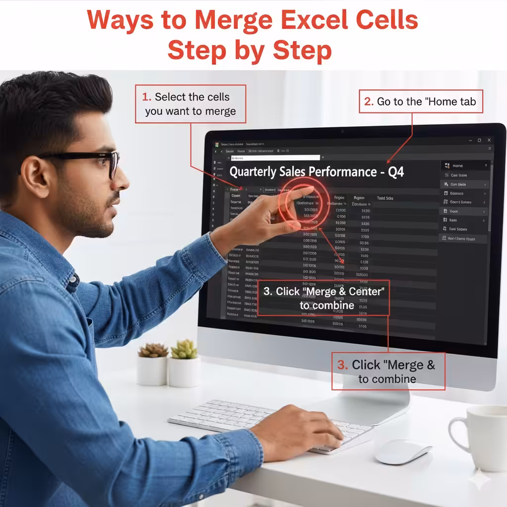Ways to Merge Excel Cells Step by Step – 2025
