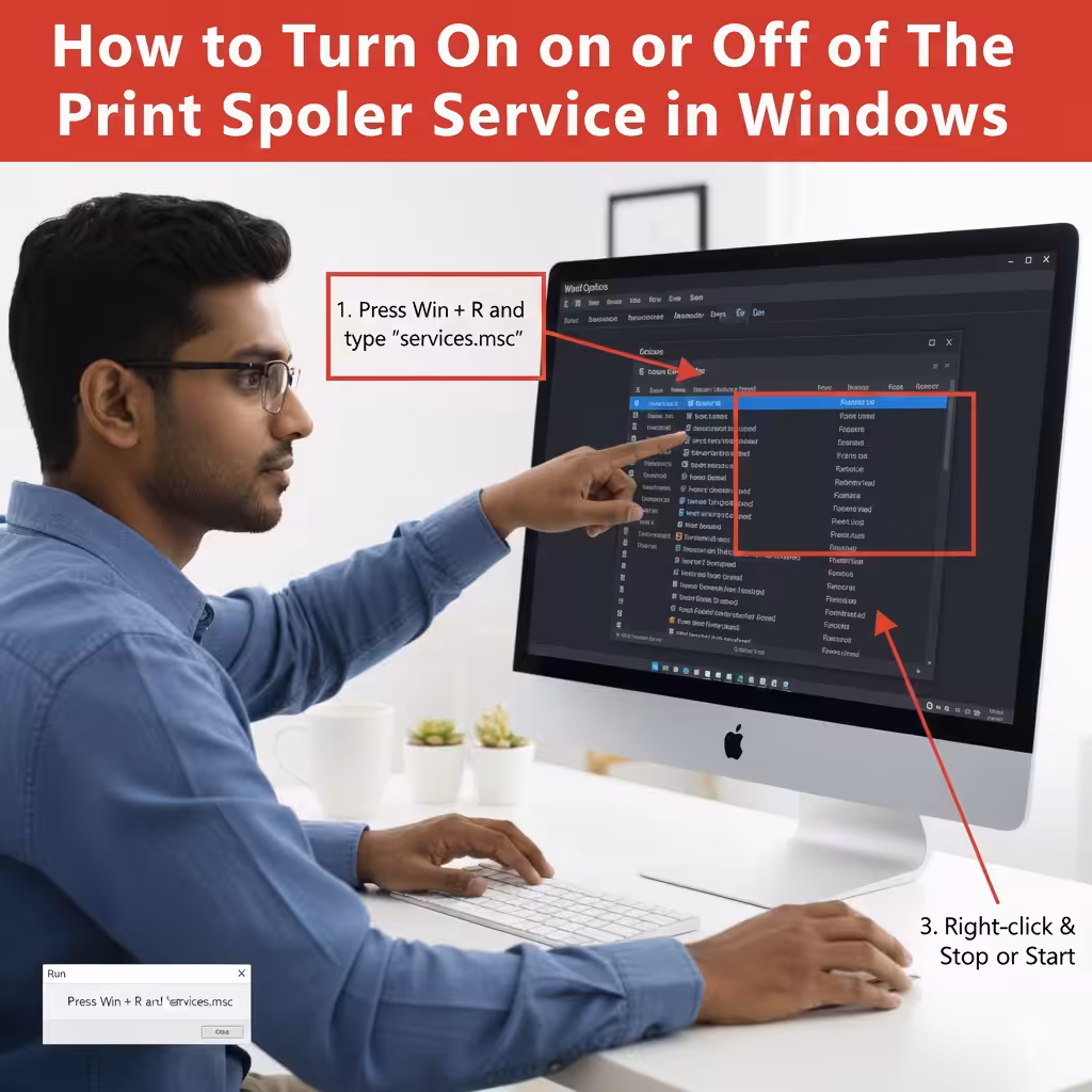 How to Turn On or Turn Off the Print Spooler Service in Windows – 2025