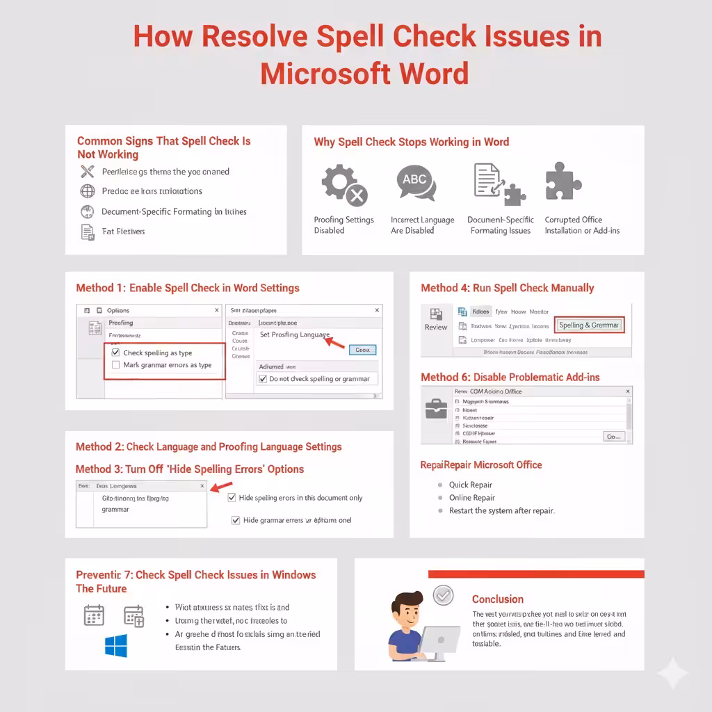 How to Resolve Spell Check Issues in Microsoft Word – 2025