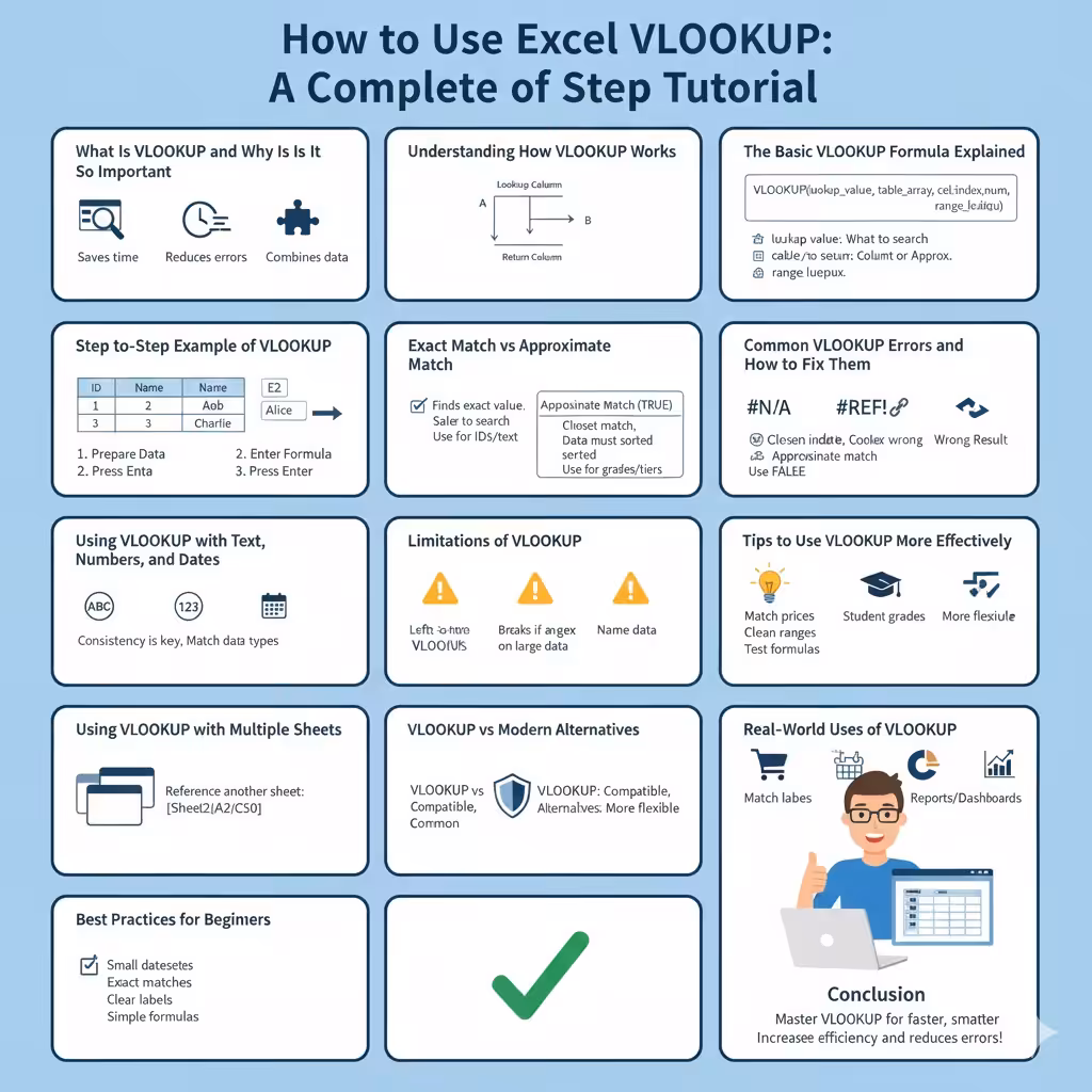 How to Use Excel VLOOKUP: A Complete Step-by-Step Tutorial – 2025