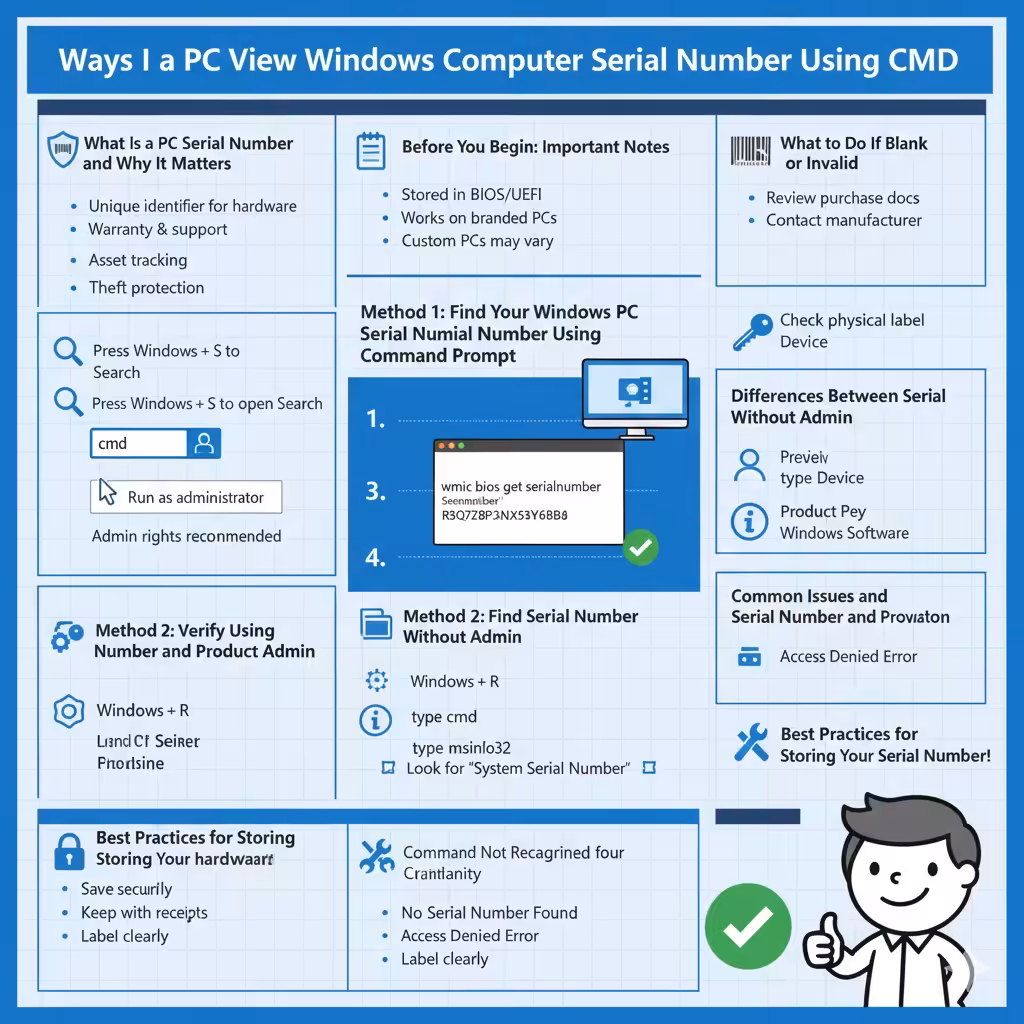Ways to View a Windows Computer Serial Number Using CMD – 2025