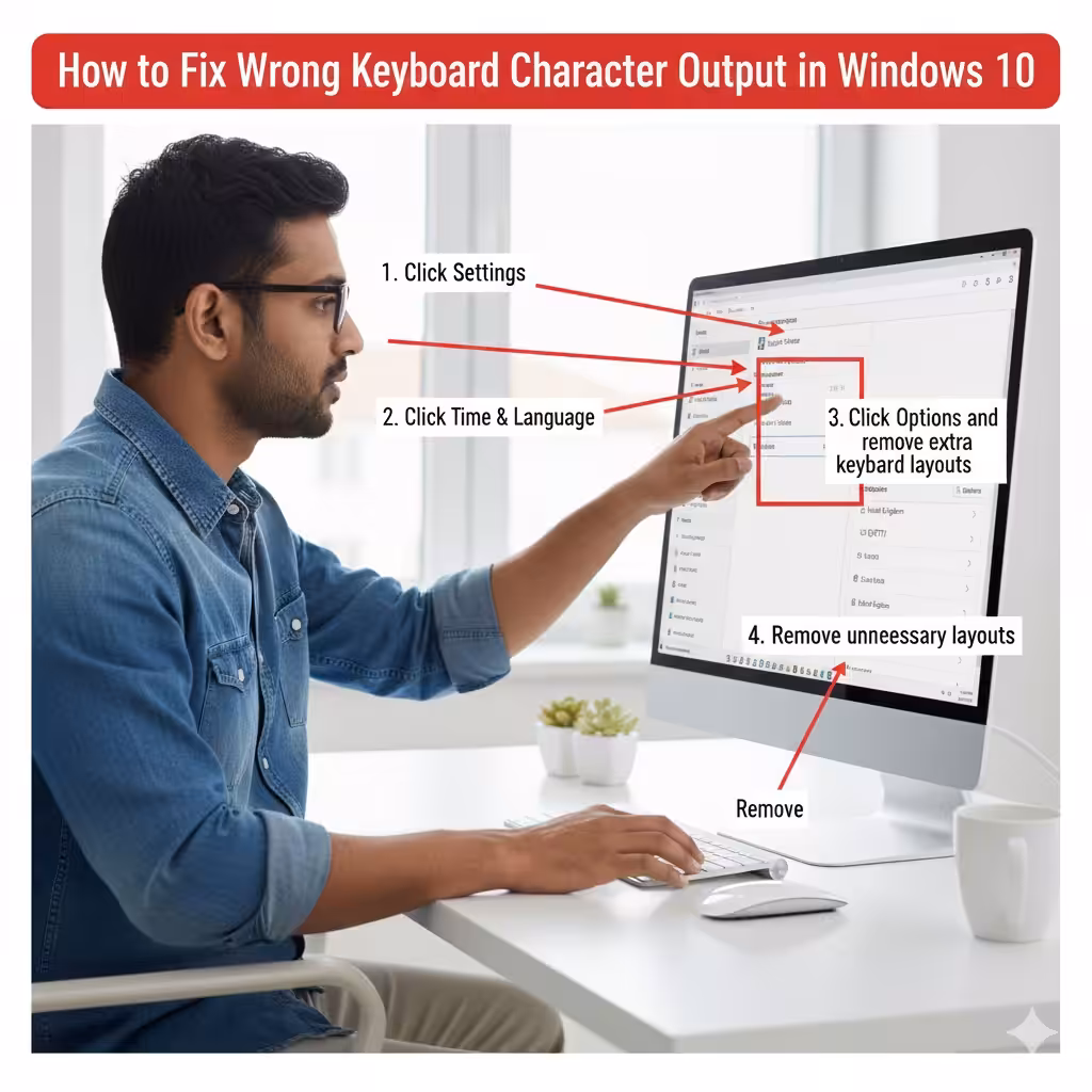 How to Fix Wrong Keyboard Character Output in Windows 10