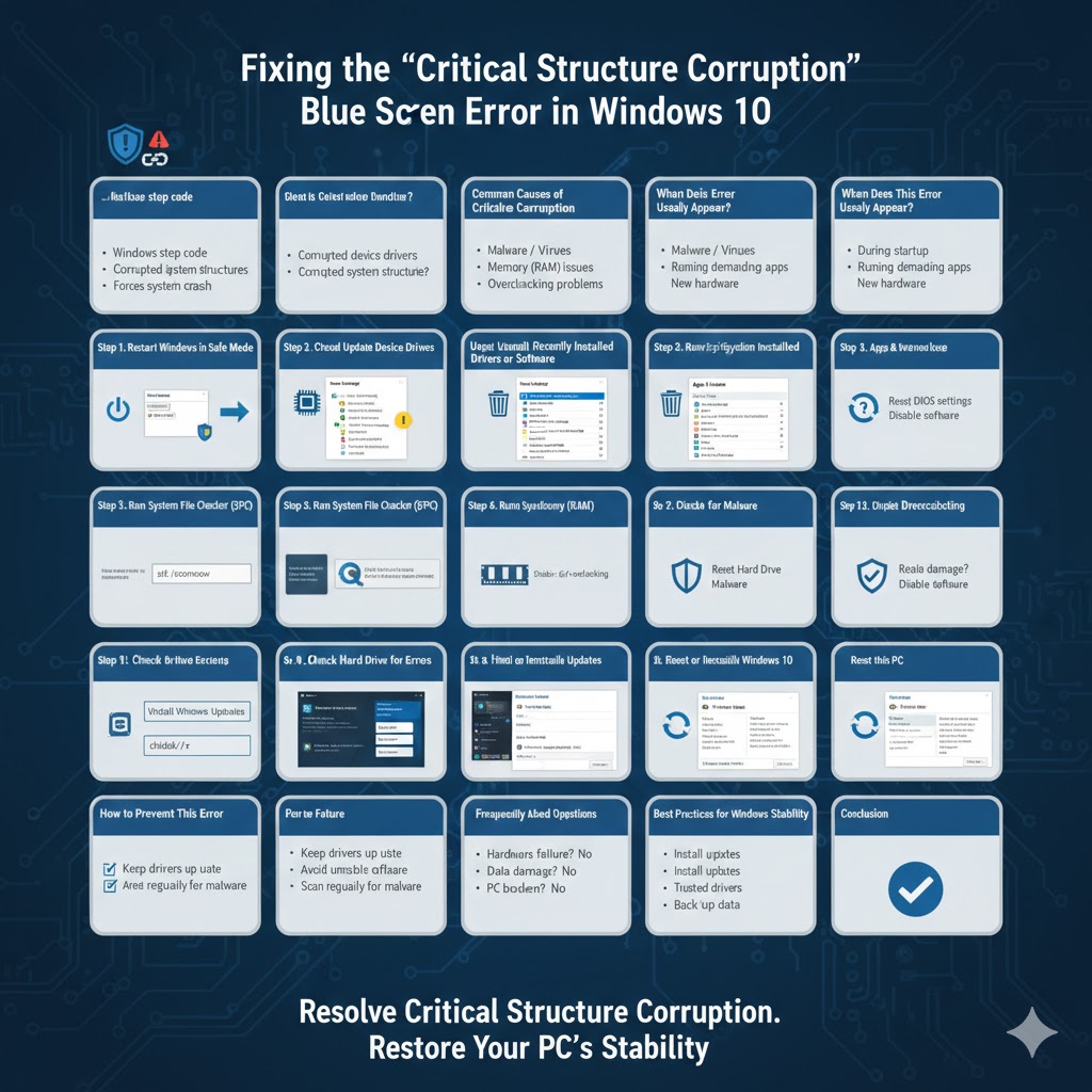 Fixing the “Critical Structure Corruption” Blue Screen Error in Windows 10