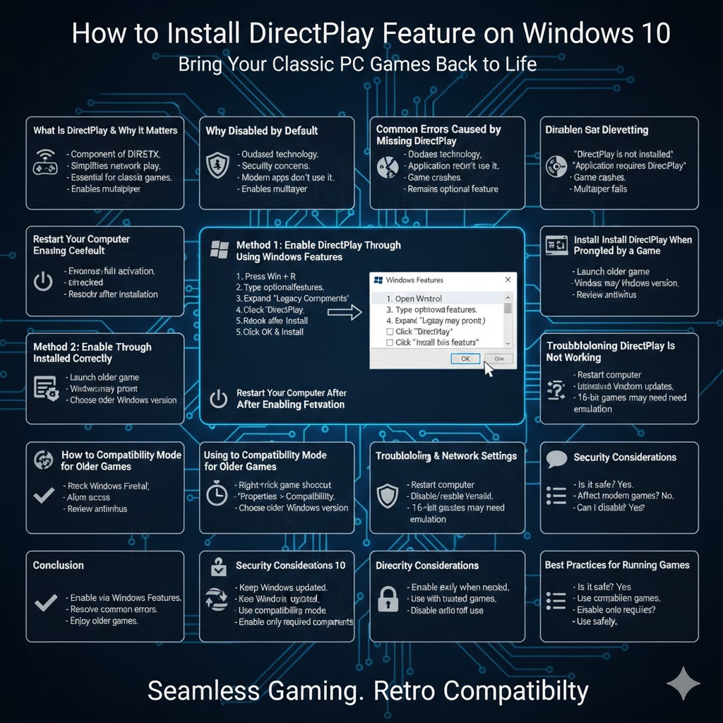 How to Install DirectPlay Feature on Windows 10