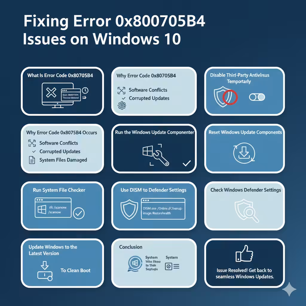 Fixing Error 0x800705B4 Issues on Windows 10