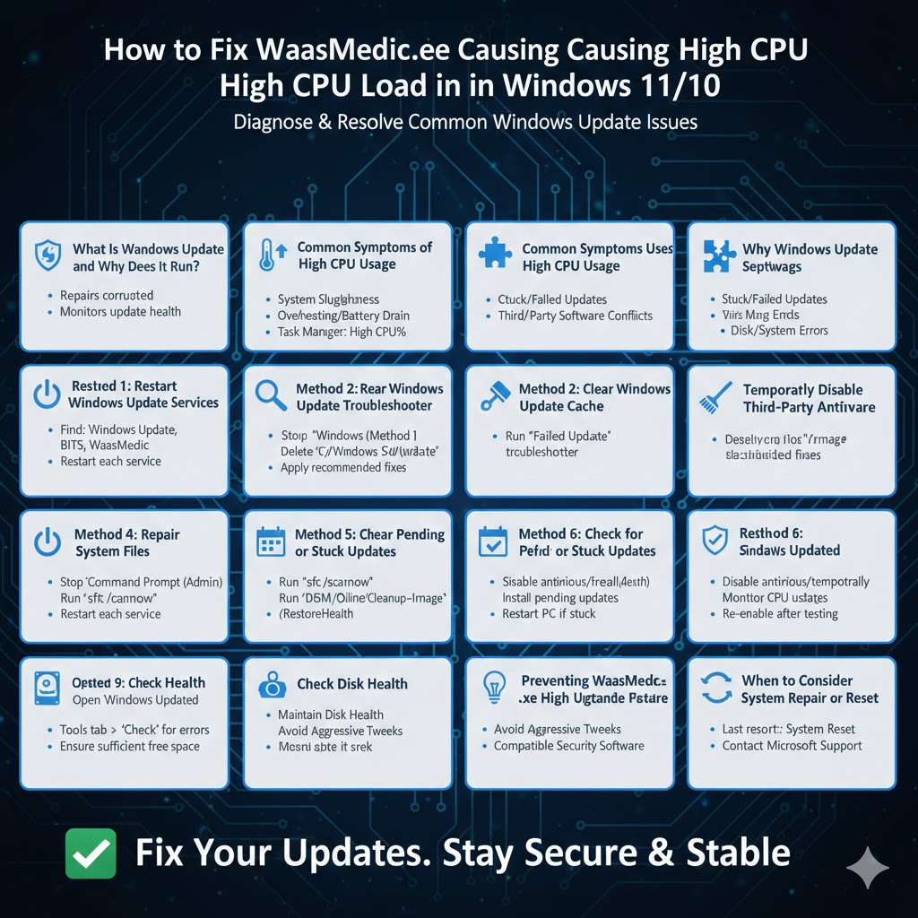 Fix WaasMedic.exe Causing High CPU Load in Windows 11/10