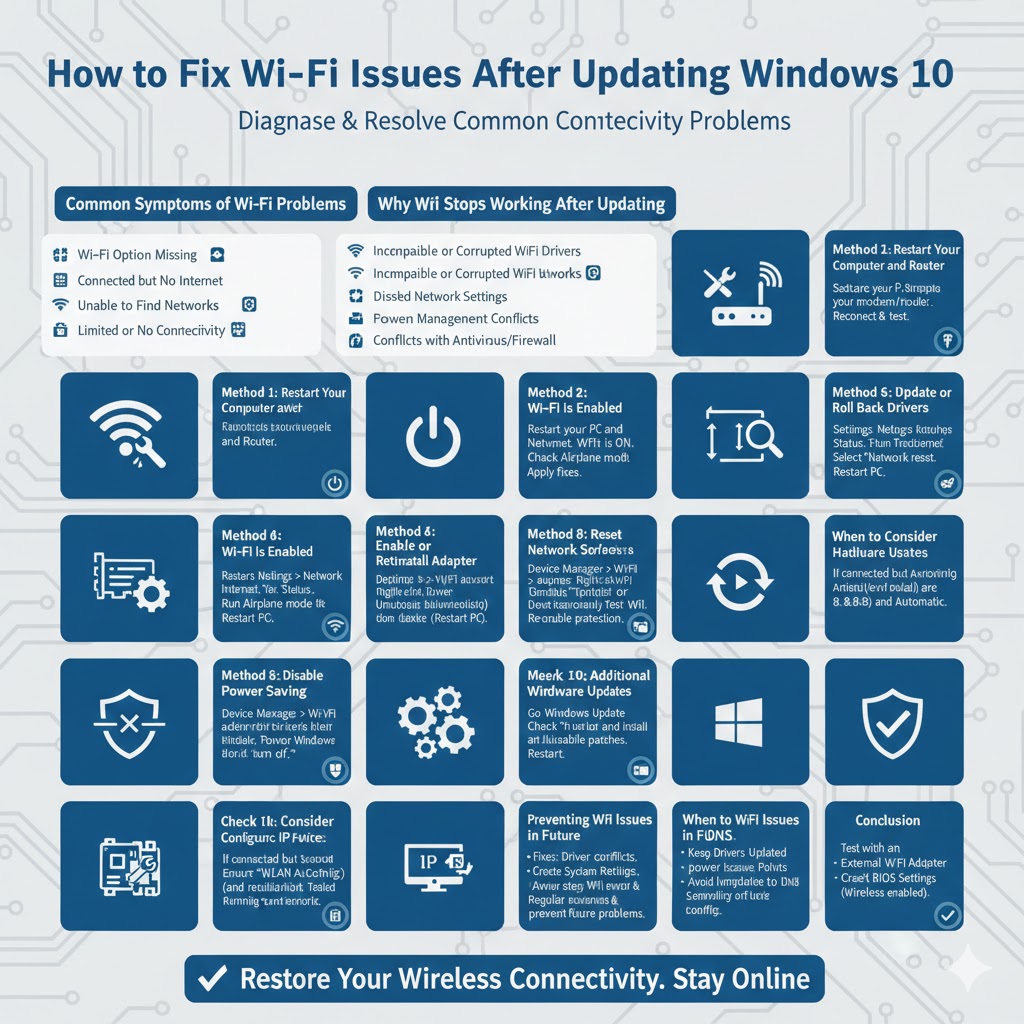 How to Fix Wi-Fi Issues After Updating Windows 10
