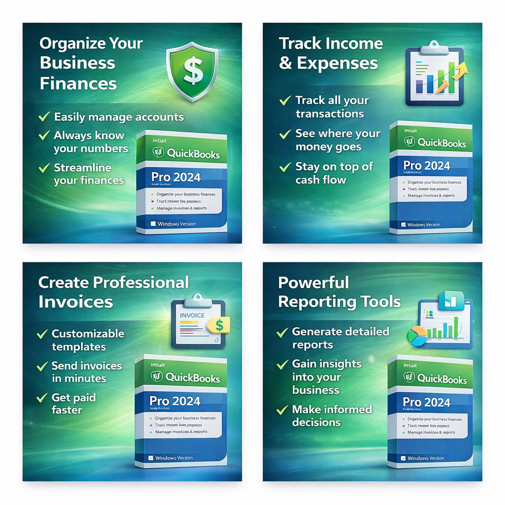 Intuit - QuickBooks Pro 2024 for Windows Features Intuit QuickBooks Pro 2024 for Windows Features
