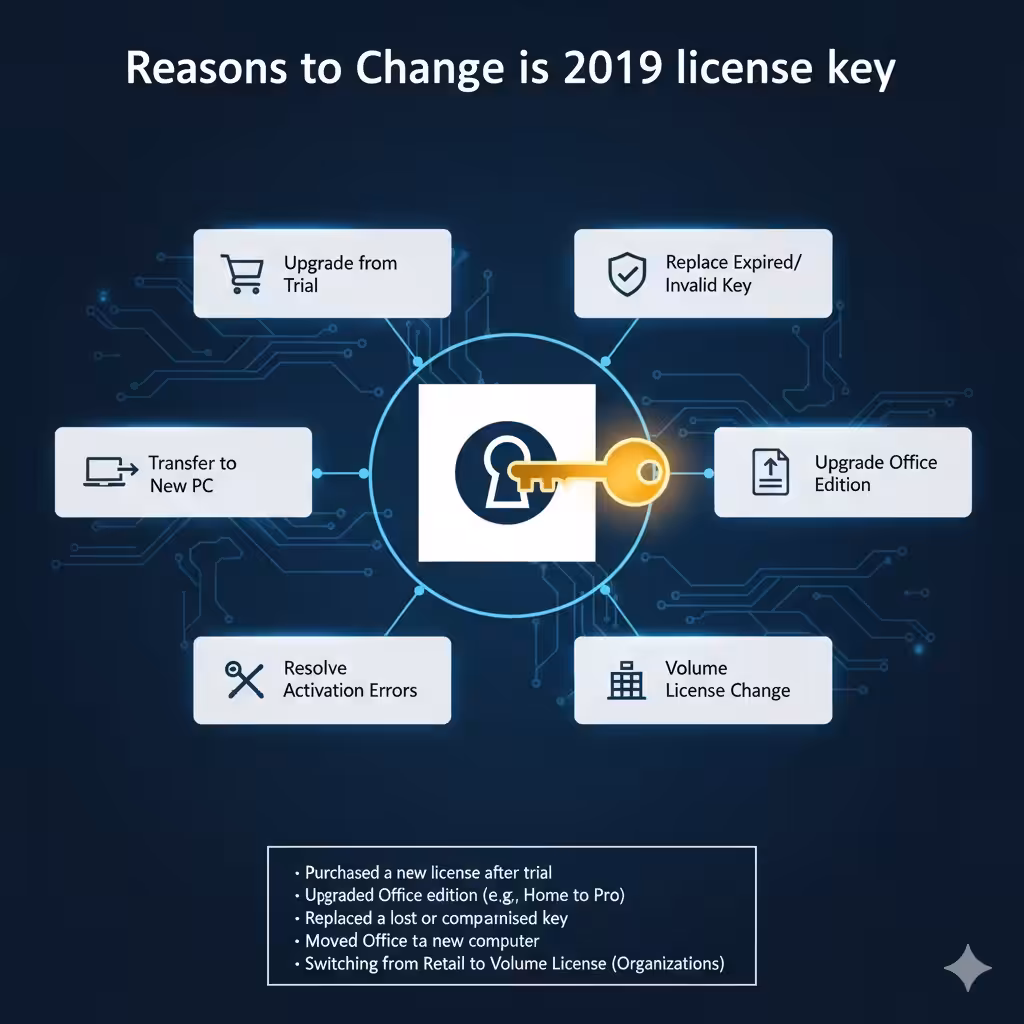 How to Change the Microsoft Office 2019 License Key