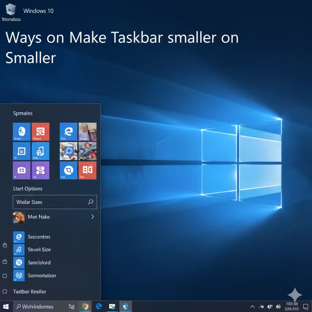 Ways to Make the Windows 10 Taskbar Smaller