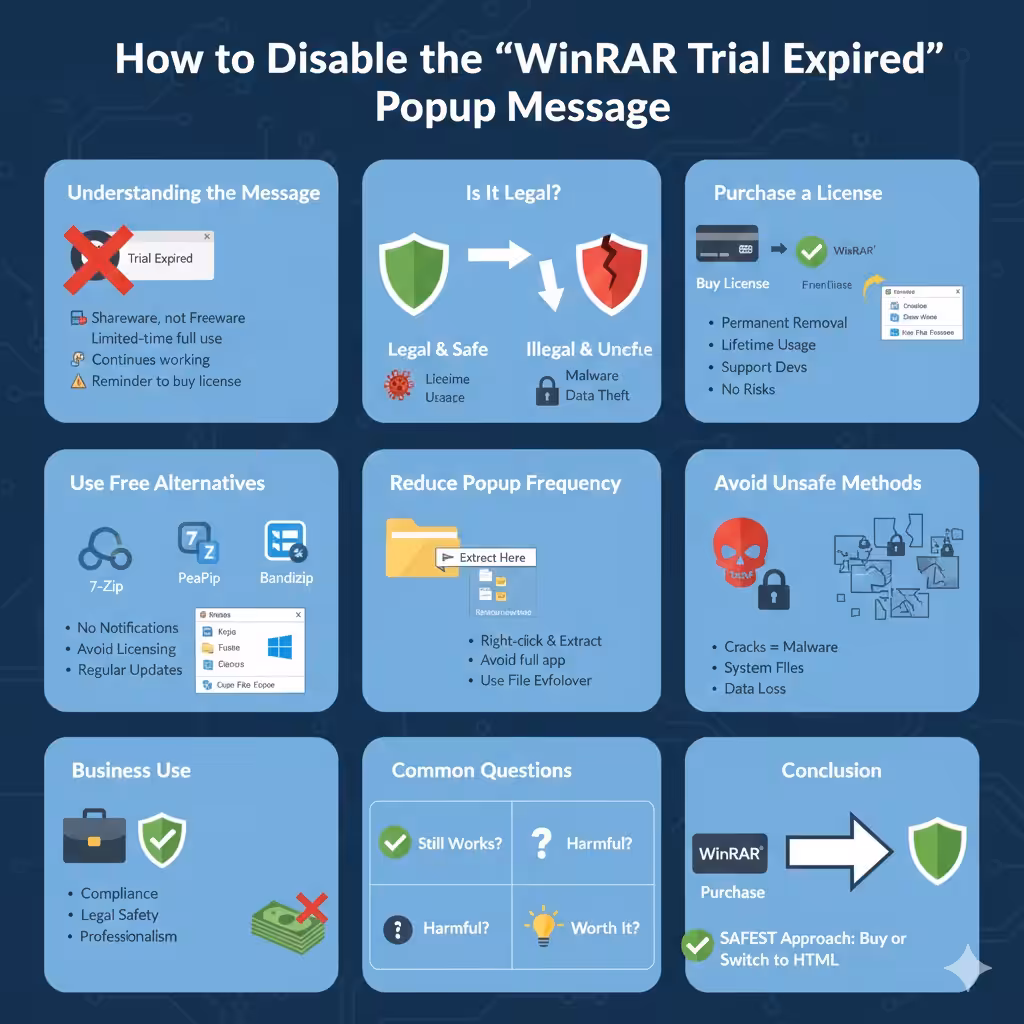How to Disable the “WinRAR Trial Expired” Popup Message – 2026