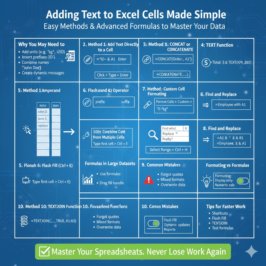 Adding Text to Excel Cells Made Simple – 2026