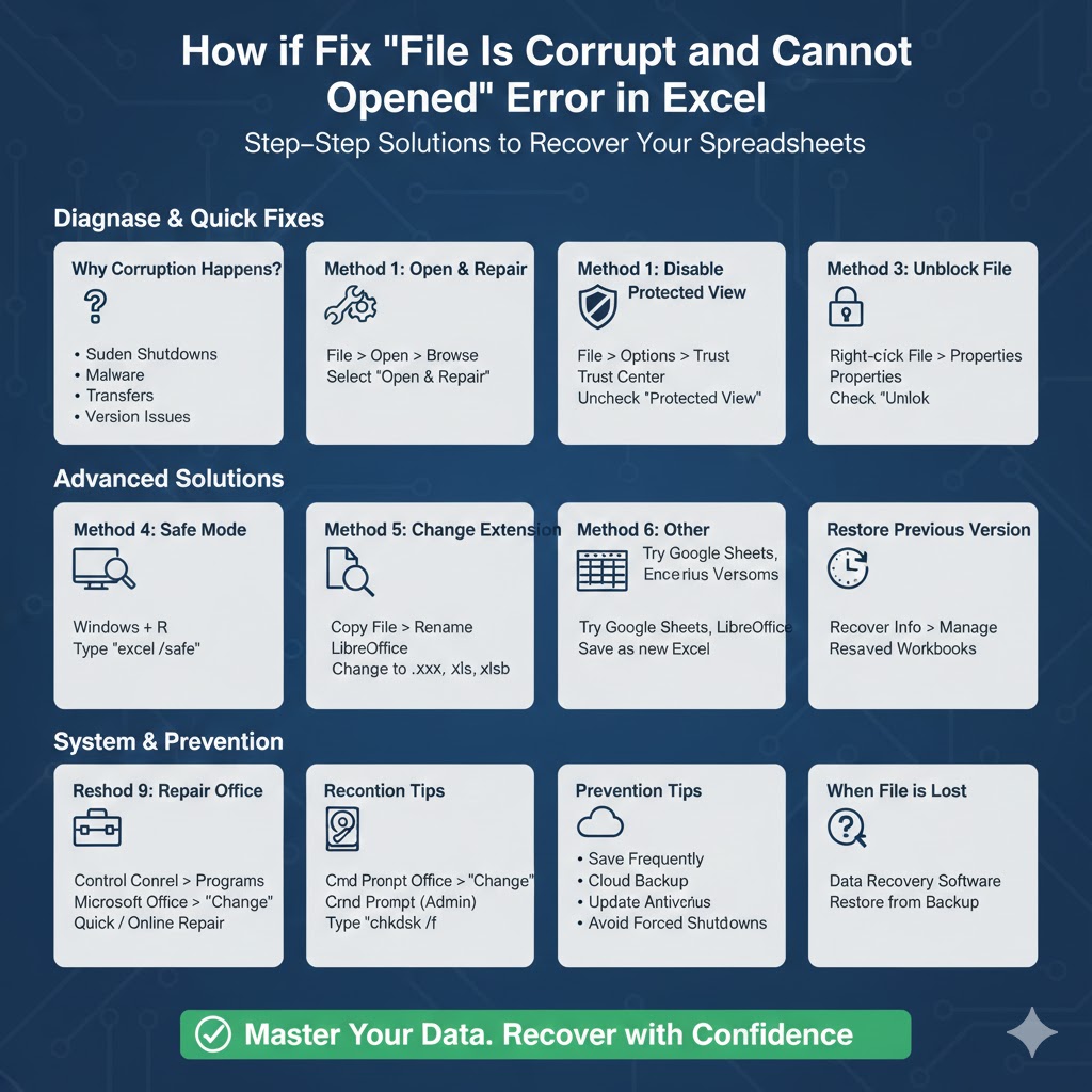 How to Fix the “File Is Corrupt and Cannot Be Opened” Error in Excel – 2026