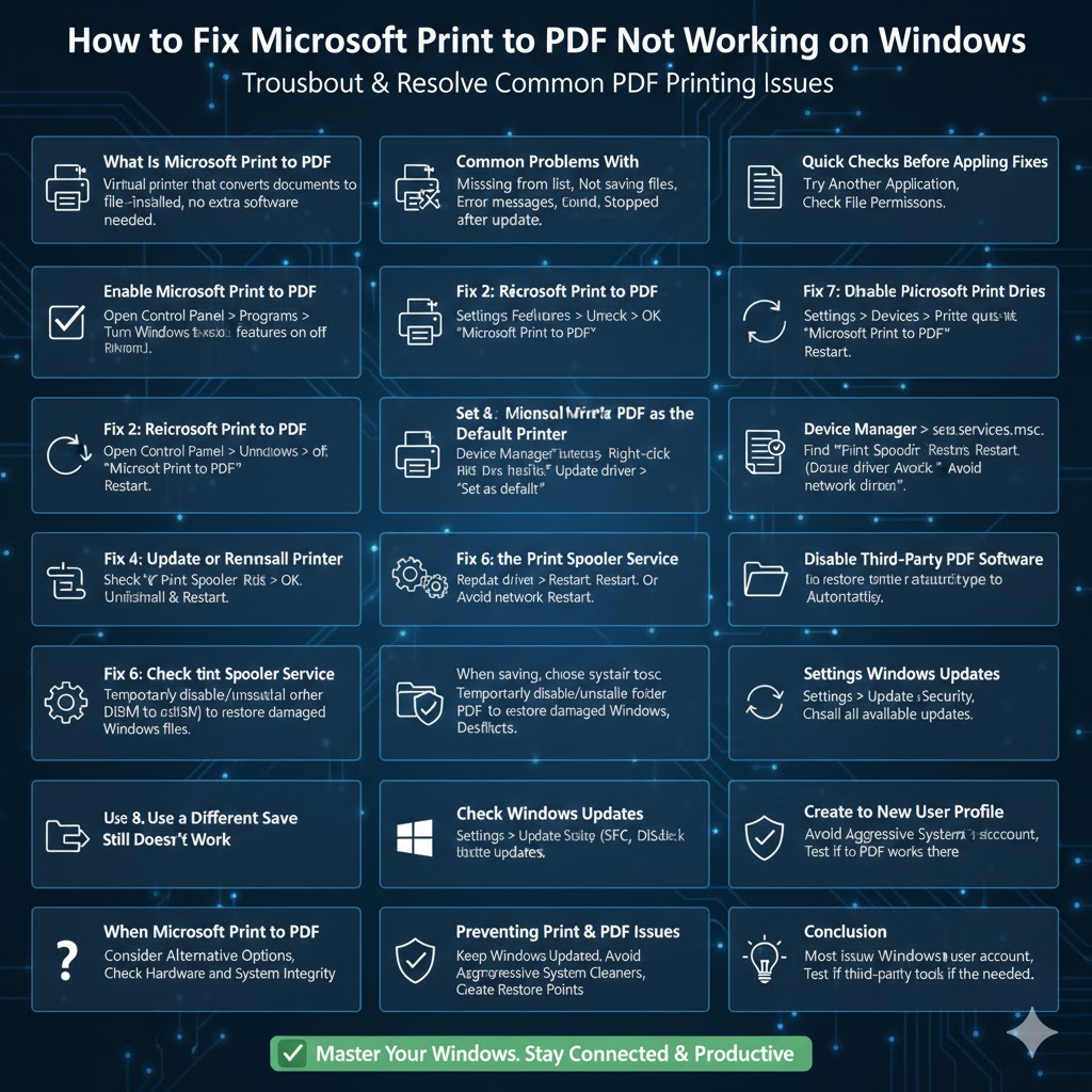 How to Fix Microsoft Print to PDF Not Working on Windows - 2026 5 Fix Microsoft Print2