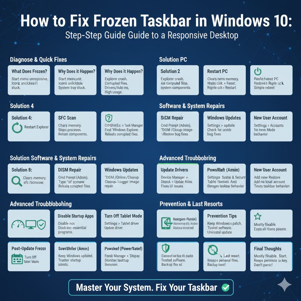 How to Fix a Frozen Taskbar in Windows 10