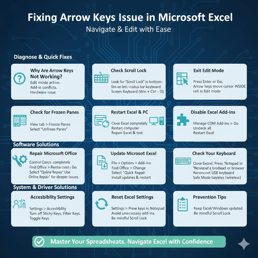 Fixing Arrow Keys Issue in Microsoft Excel - 2026 4 Fixing Arrow Keys Issue2